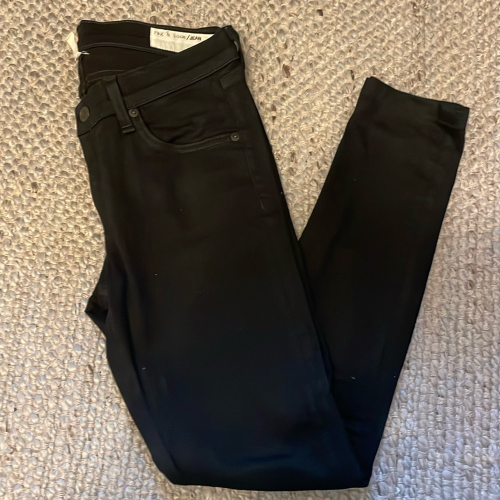 Rag & Bone/jean black jeans skinny size 28